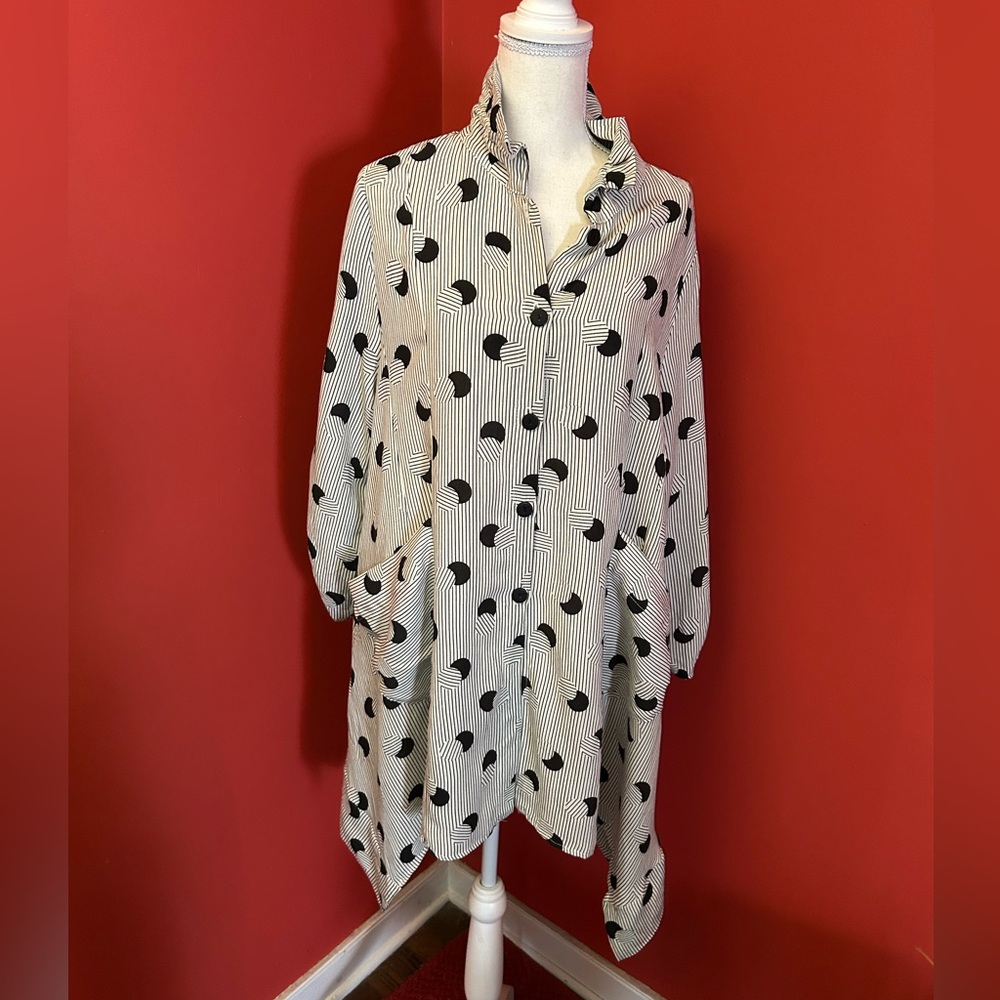 Moonlight Striped and Polka Dot Tunic/Dress